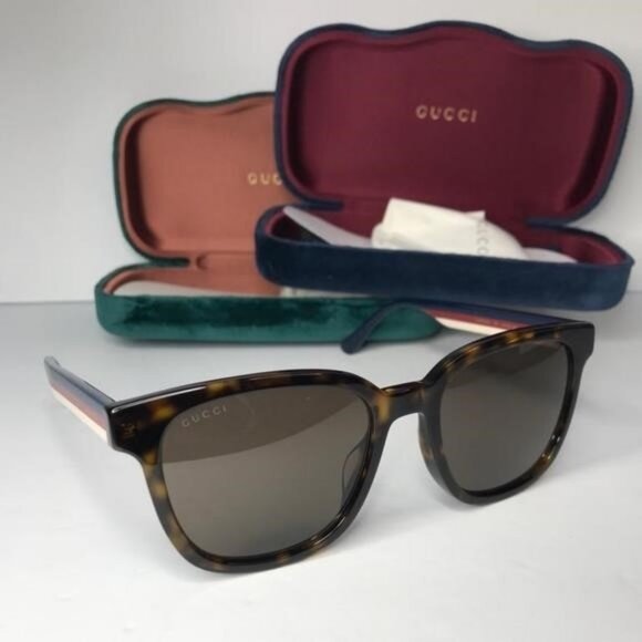 Model: GG0848SK 003' 💯 Original GUCCI Acetate GG Web Sunglasses Tortoise - Picture 3 of 11